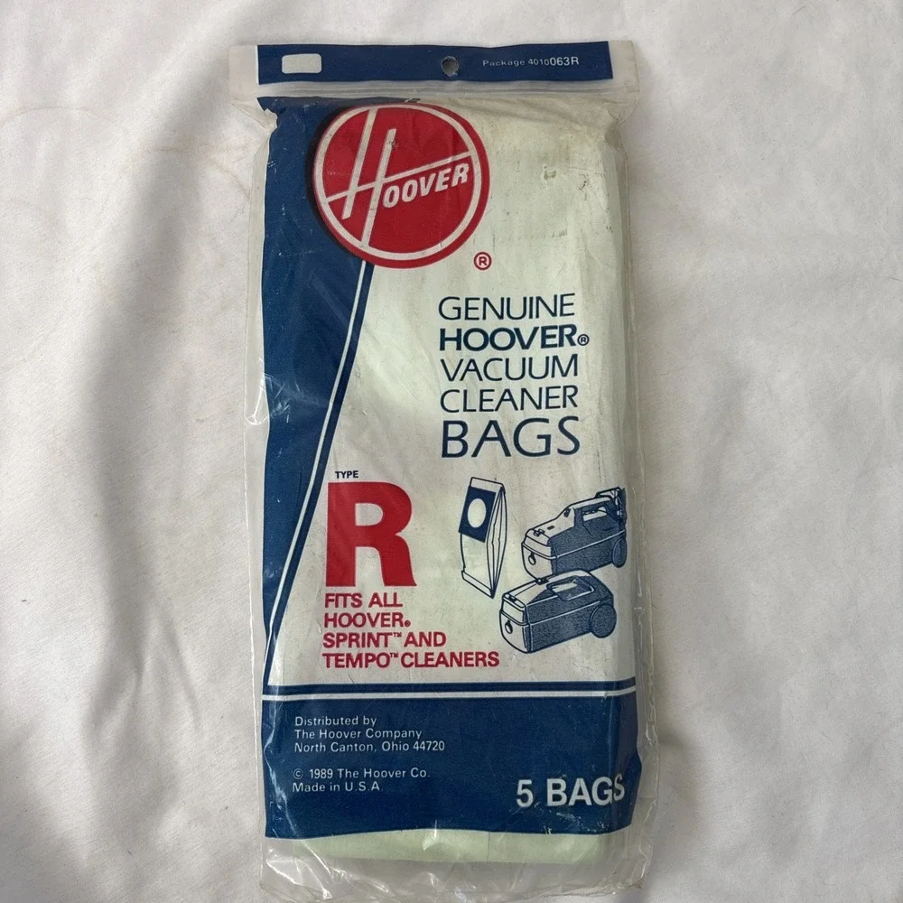 Genuine Hoover Vacuum Cleaner‎ Bags Type R (5) Pack 4010063R NOS